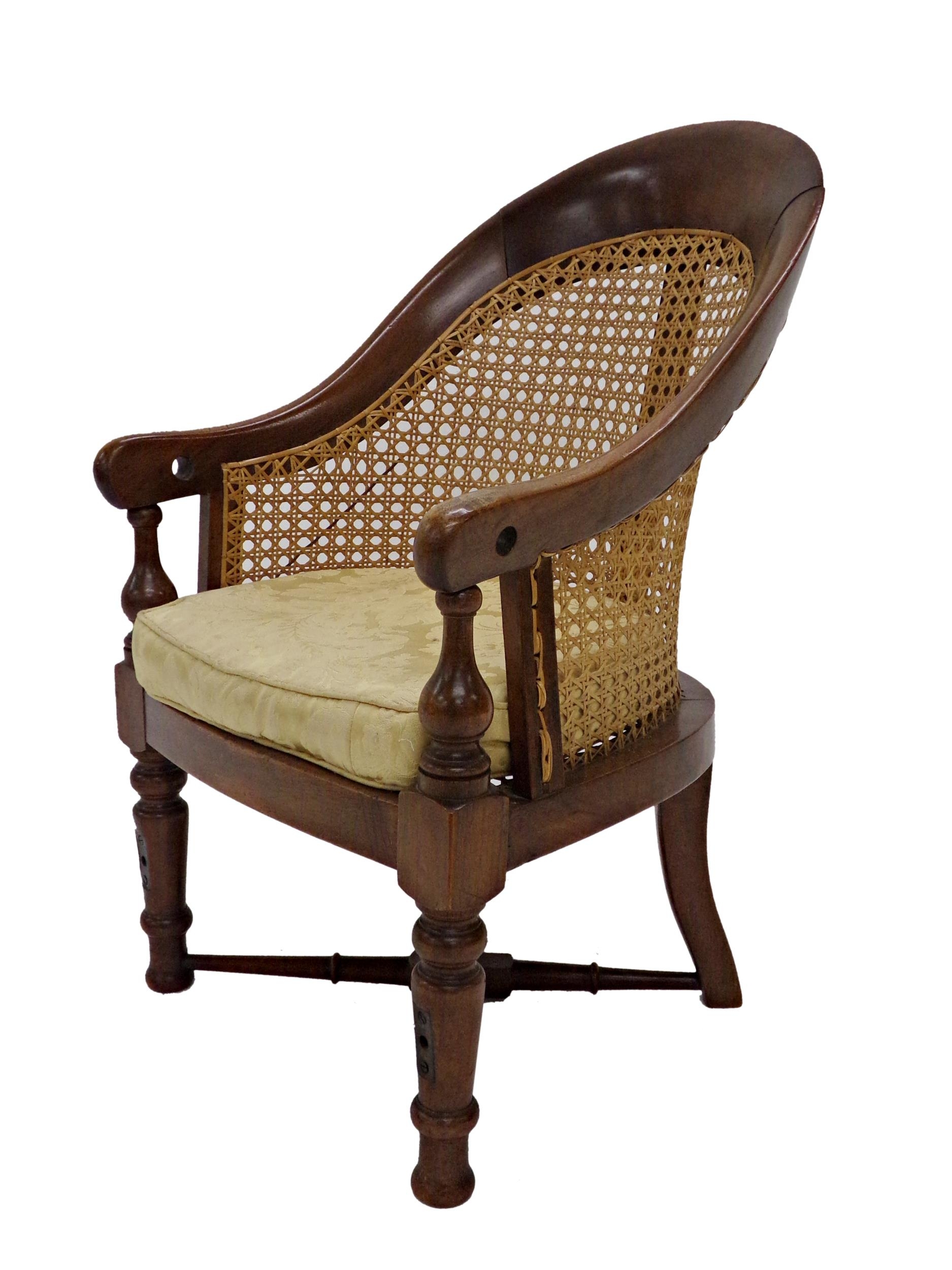 Regency mahogany Bergere childs or dolls chair