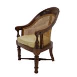 Regency mahogany Bergere childs or dolls chair