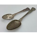 Victorian silver kings pattern table and dessert spoon, 5.5oz approx