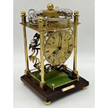 Patent spherical weight clock by Harding & Bazeley of Cheltenham, surmounted by a track delivering