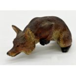 Austrian cold painted bronze study of a prowling fox, 9cm long