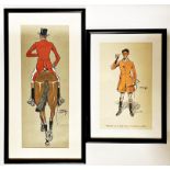 'Snaffles' (Charles Johnson Payne, 1884-1967) - rear view of huntsman on horseback, print with