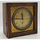 The Kosmoid Time Recorder by Rusmoid Limited London, 15cm brass dial with engraved Roman numerals