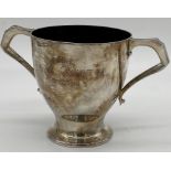 Edwardian silver twin handled trophy inscribed 'The Don Owen Trophy', maker Gibson and co, London