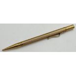 9ct engine turned propelling pencil 28.8g gross