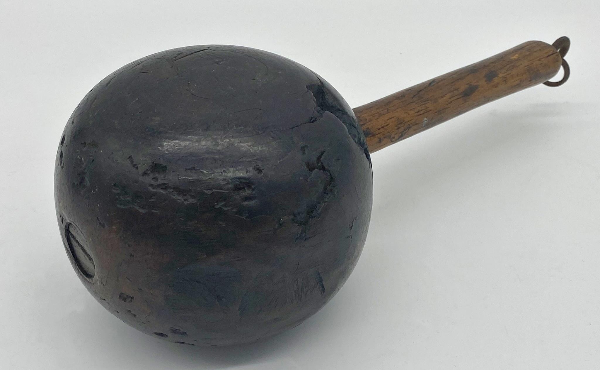 An antique provincial cudgel, 29cm long - Image 2 of 2