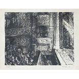 Paule Vezelay (1893-1984) - 'At The Globe Theatre, London', 4/25 black and white print, signed and