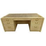 From the 'Sir Michael Caine Personal Collection' - Lady Caine's desk - Art Deco style birch and