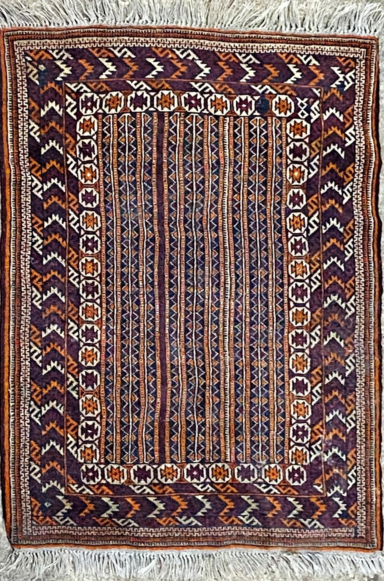 Persian Bokhara, tight geometric pattern, 150 x 95cm