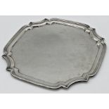 1950s silver square tray, maker Bert Gordon, Birmingham 1950, 30.5cm wide, 26oz approx