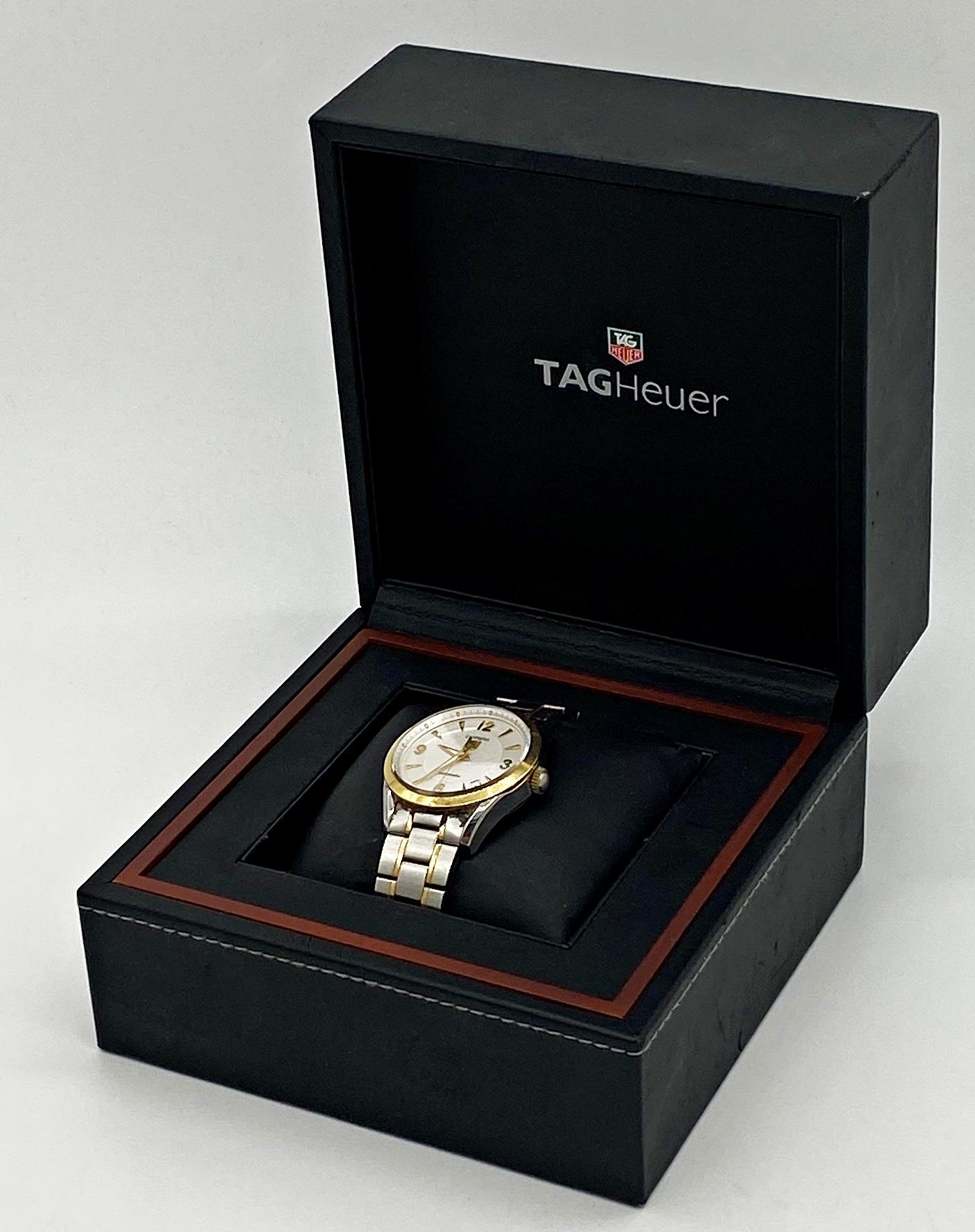 Gents Tag Heuer Carrera Wristwatch, gold & Steel Exhibition Back Automatic Wristwatch WV2250, head - Image 3 of 4