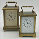 Two brass cased carriage clocks