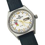 Jaeger - LeCoultre Club Automatic 'Mickey Mouse' stainless steel gents wristwatch, 36mm case,
