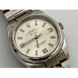 Gents Rolex Air-King 114200 'Domino's' Automatic Wristwatch Circa 2009, head measures 34.5mm not