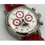 Belgravia Watch Co. Chronotempo stainless steel chronograph gentleman`s wristwatch, ref. 3669,