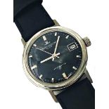 Jaeger - LeCoultre Club Automatic stainless steel gents wristwatch, 34mm case, black dial with