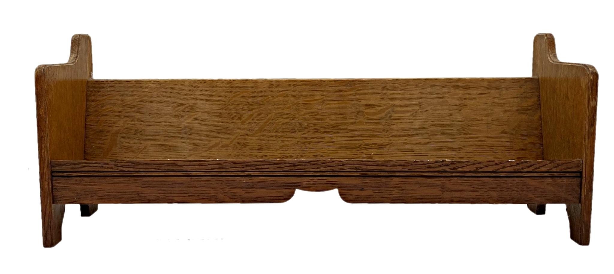 Globe Wernicke oak book trough, 64cm long