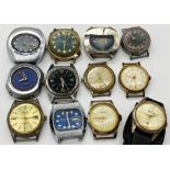 Twelve vintage watches to include Sekonda, Lectro and Timex