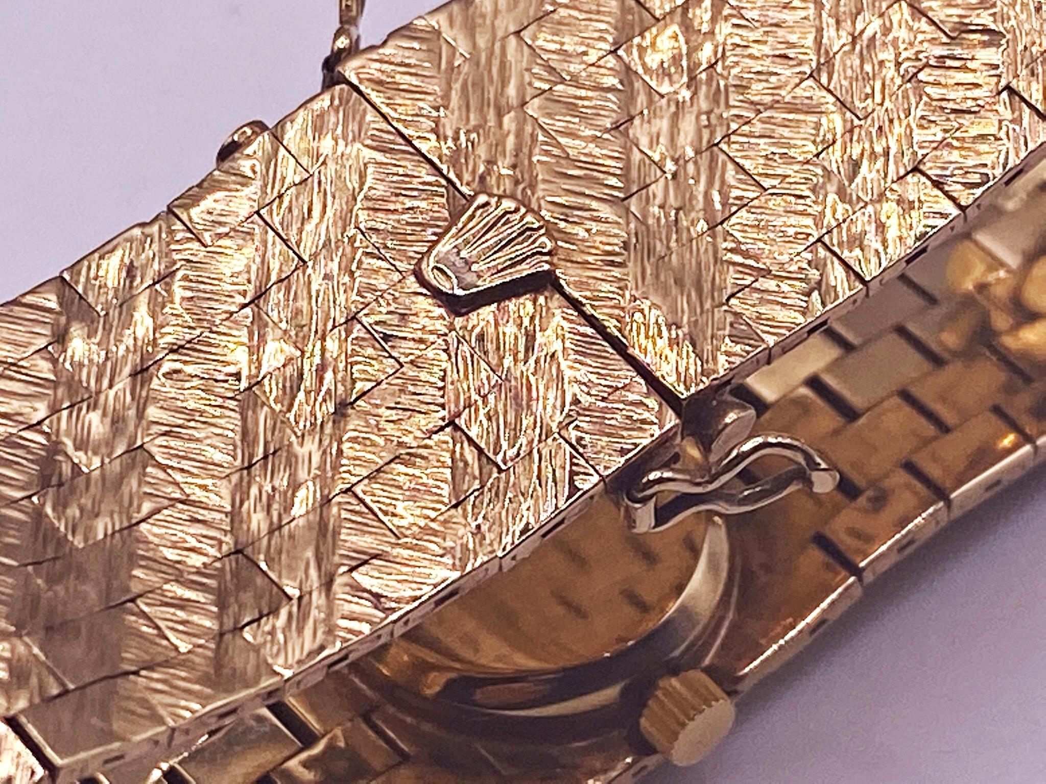 Vintage 9ct ladies Rolex Precision cocktail watch, 11mm case, champagne dial, gilt baton markers, - Image 3 of 3