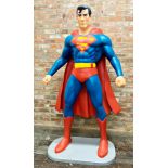 Life size resin statue of Superman, 188cm high