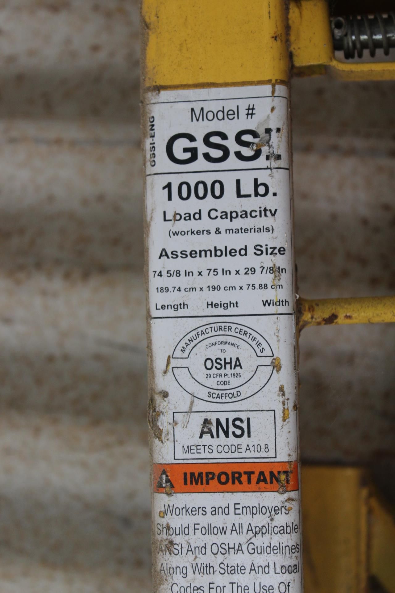 Pro-Series GSSI Multi-Purpose Scaffolding, (2) Uprights, May Not Be a Complete Set, As Shown - Image 2 of 2