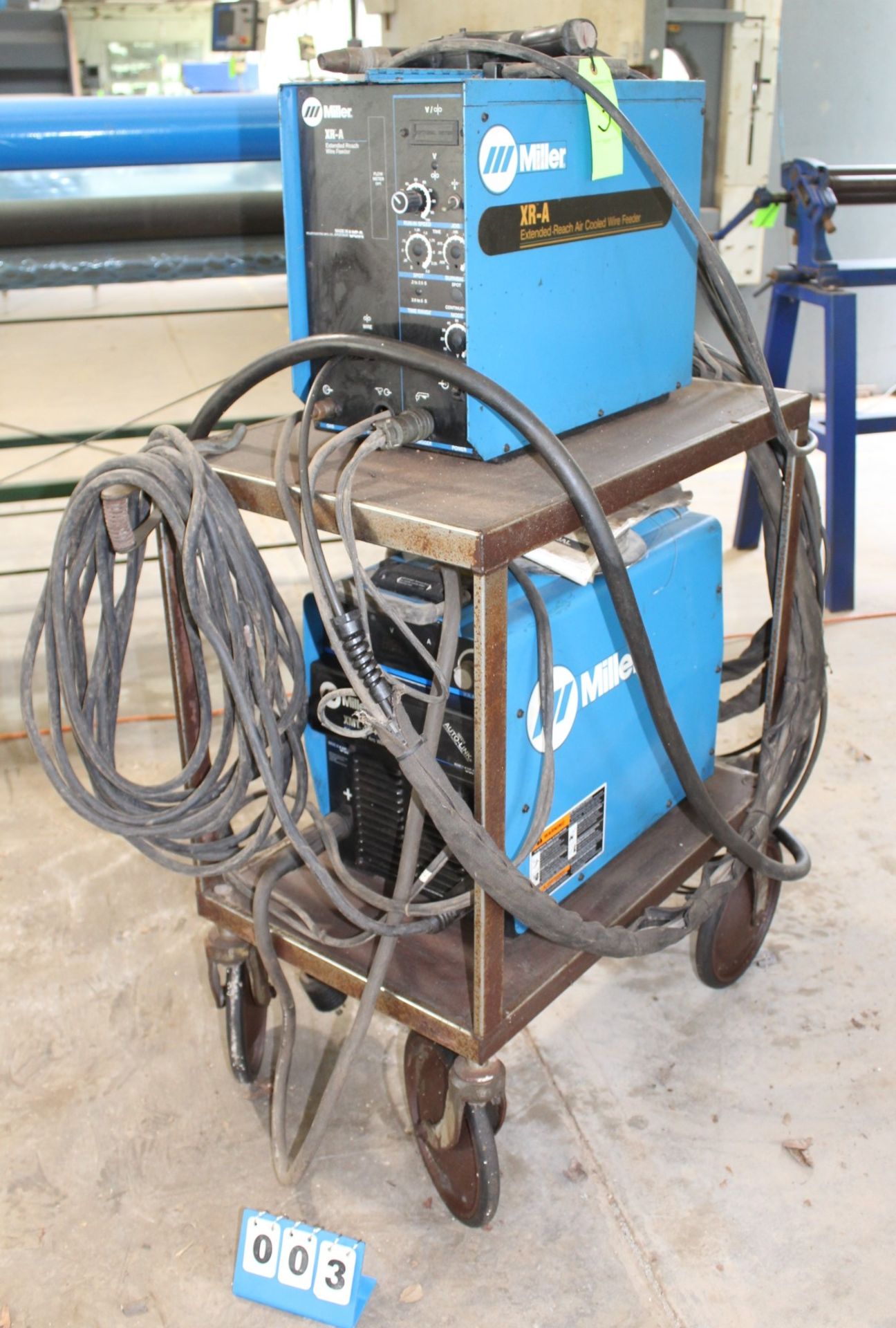 (1) Miller XMT 304 CC/CV DC Inverter Arc Welder and (1) Miller XR-A Extended Reach Wire Feeder