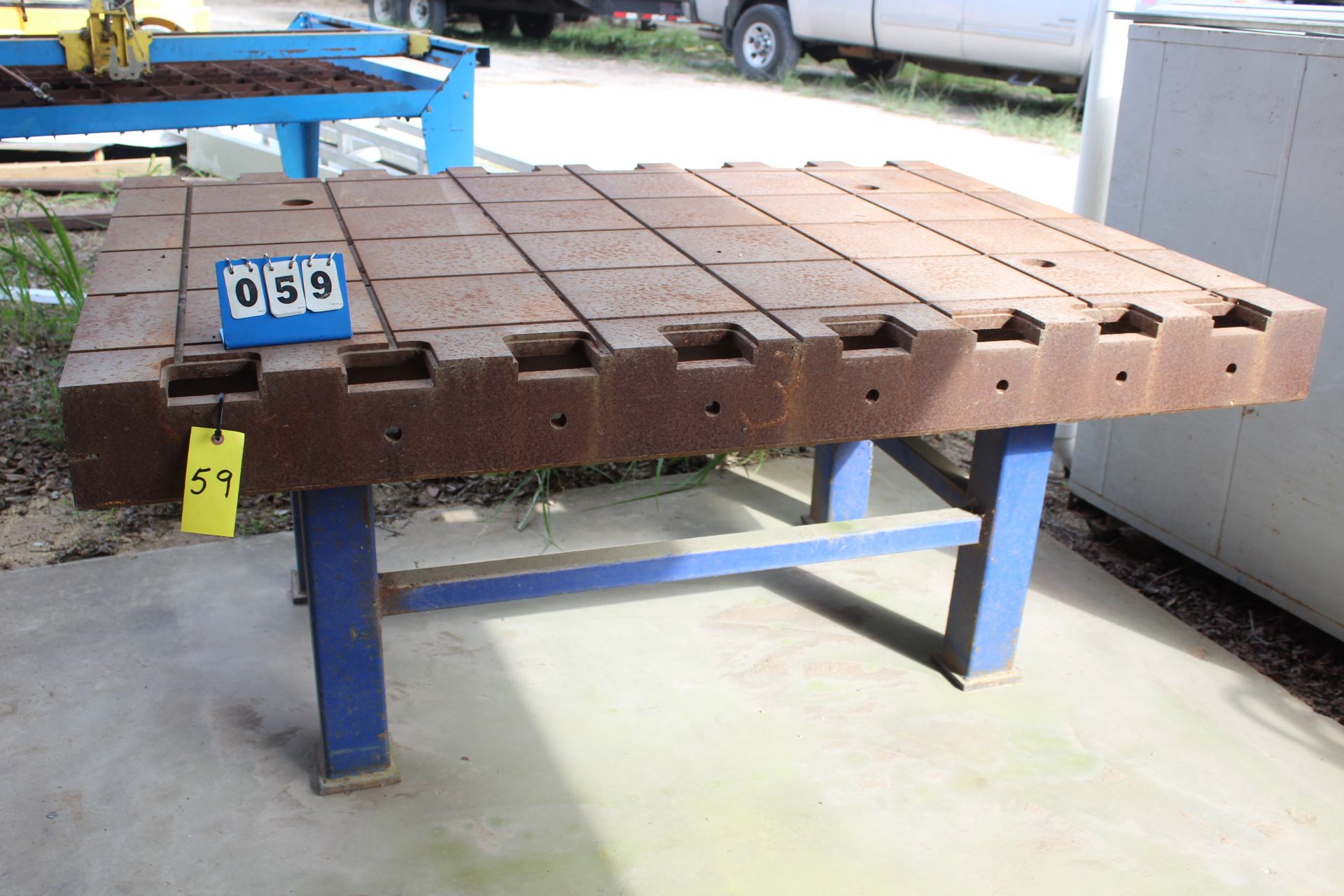 Fabrication Table with Stand, Approx. 70" x 50" x 31"H