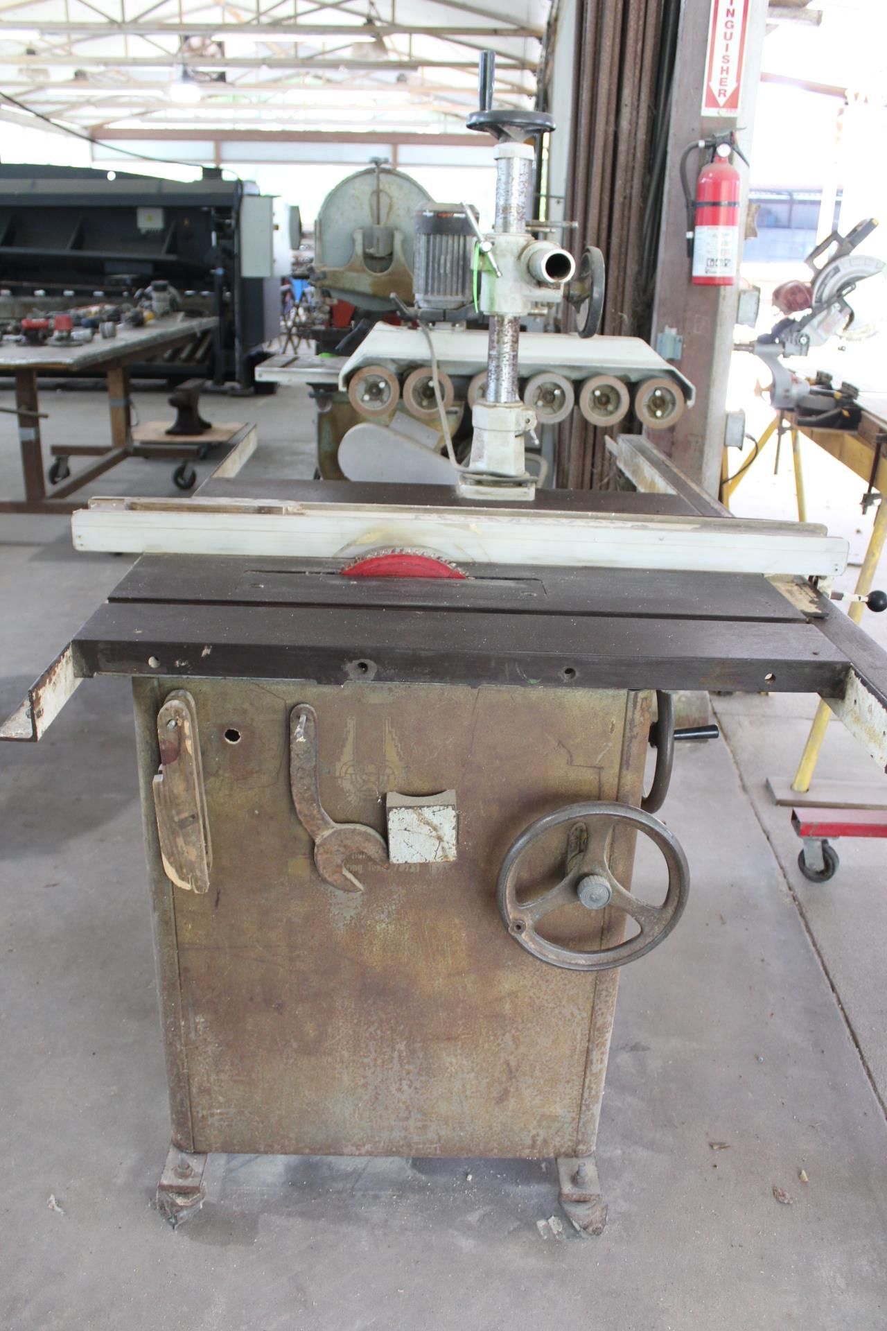 Rockwell Model 12/14 14? Tilting Arbor Saw with Maggi Steff 2068 Power Feeder - Image 2 of 7