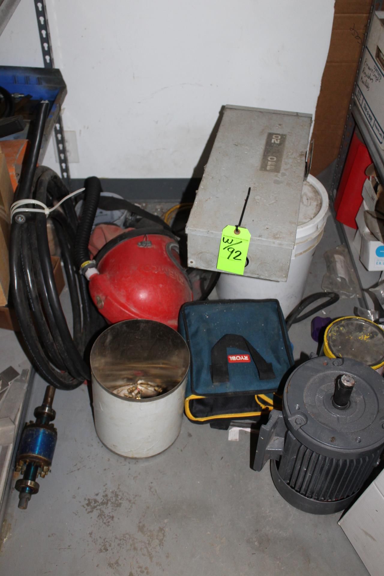 (5) Shelving Units with Contents; Hose Reels, Abrasives, Electrical, Paint, And More - Image 6 of 8