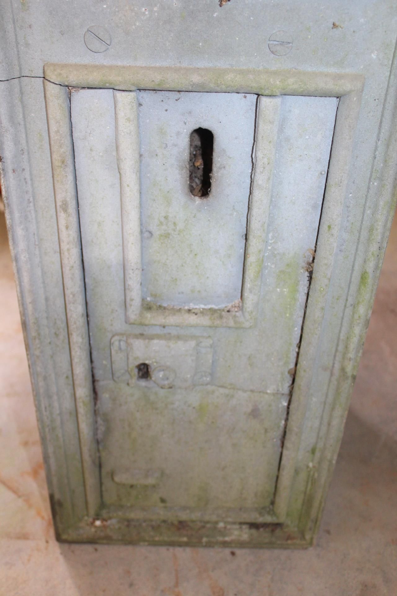 Vintage English Post Box, Approx. 10-1/2"W x 14"D x 28"H. No Key. - Image 4 of 5