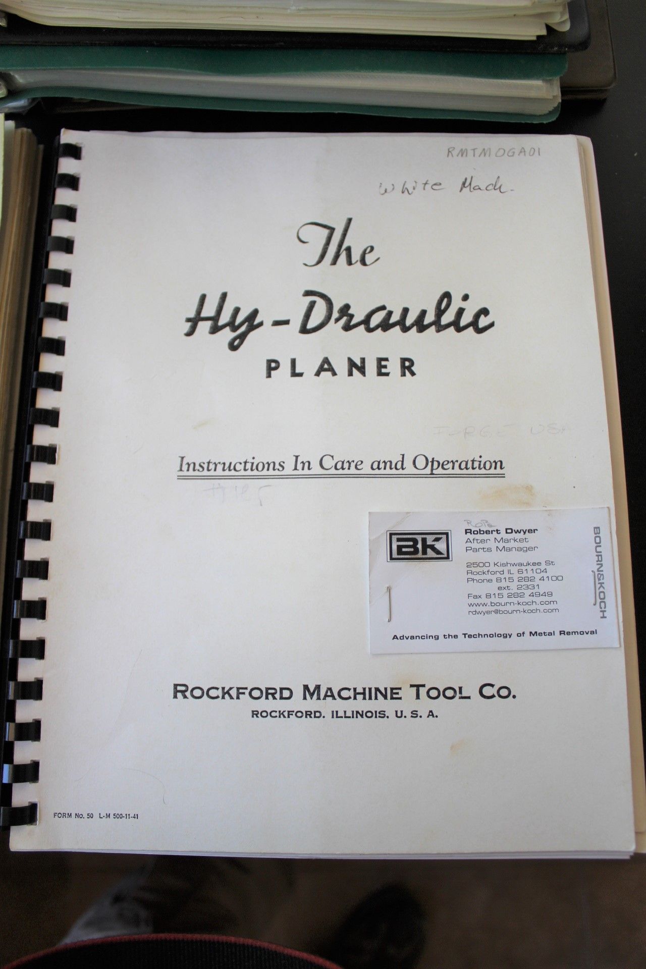 Rockford Machine Tool Hy-Draulic Open Side Planer, S/N 60-00A-76 - Image 12 of 12