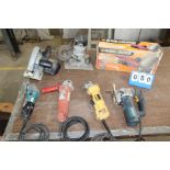 Lot of Power Tools; Grinders, Circular Saw, Router, Sander, Jig Saw