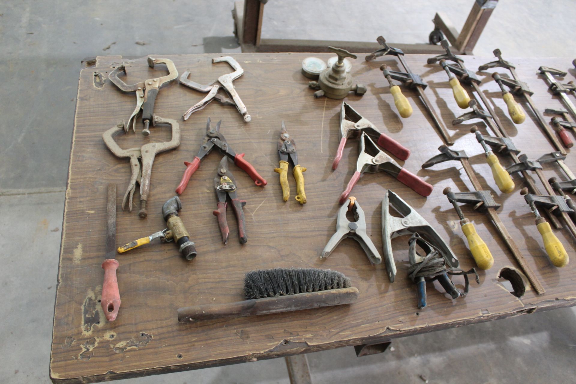 Large Lot Assort. Tools with Rolling Shop-Made Work Table - Image 4 of 4