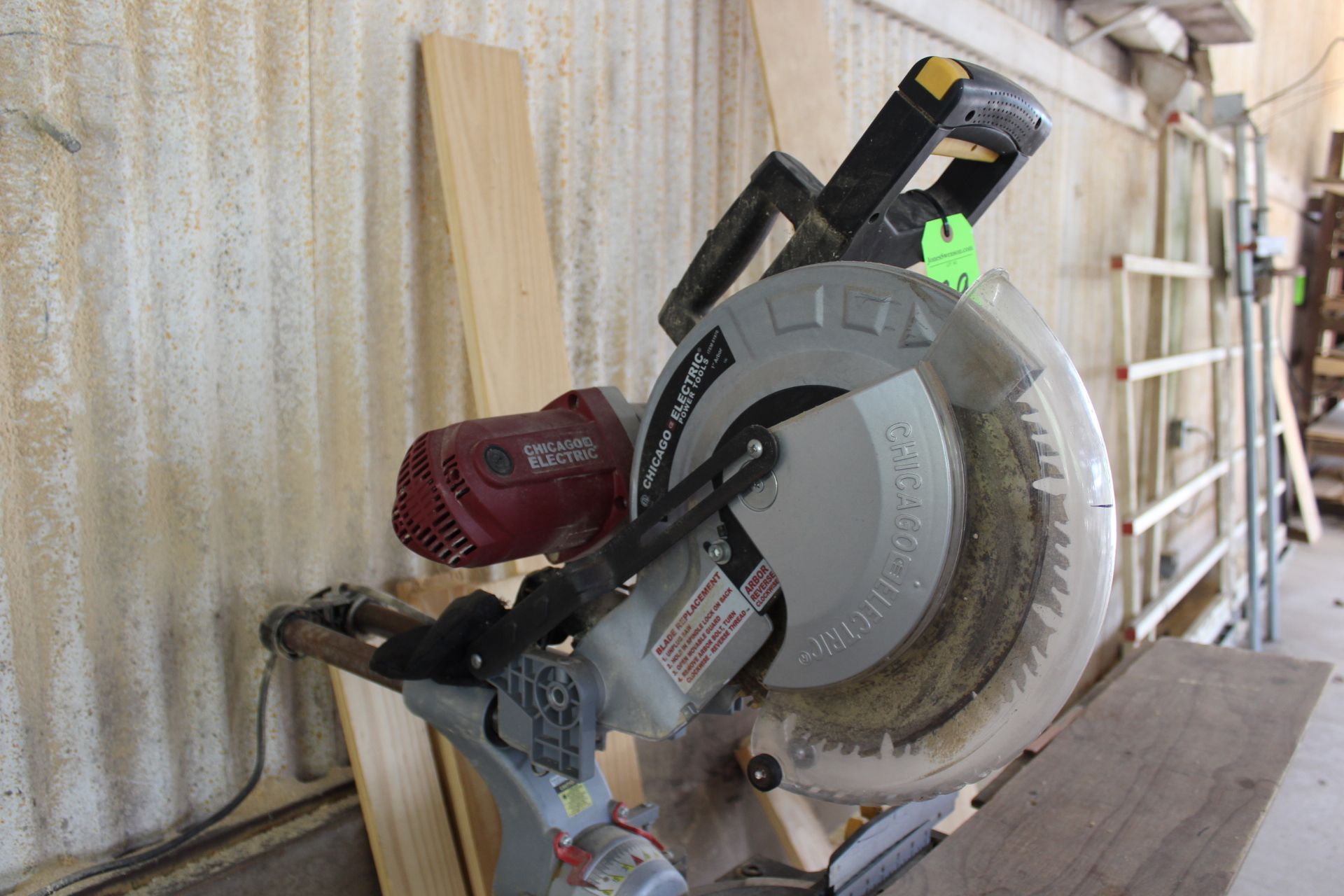 Chicago Electric 12" Double-Bevel Sliding Compound Miter Saw with Laser Guide, with Stand - Image 3 of 4
