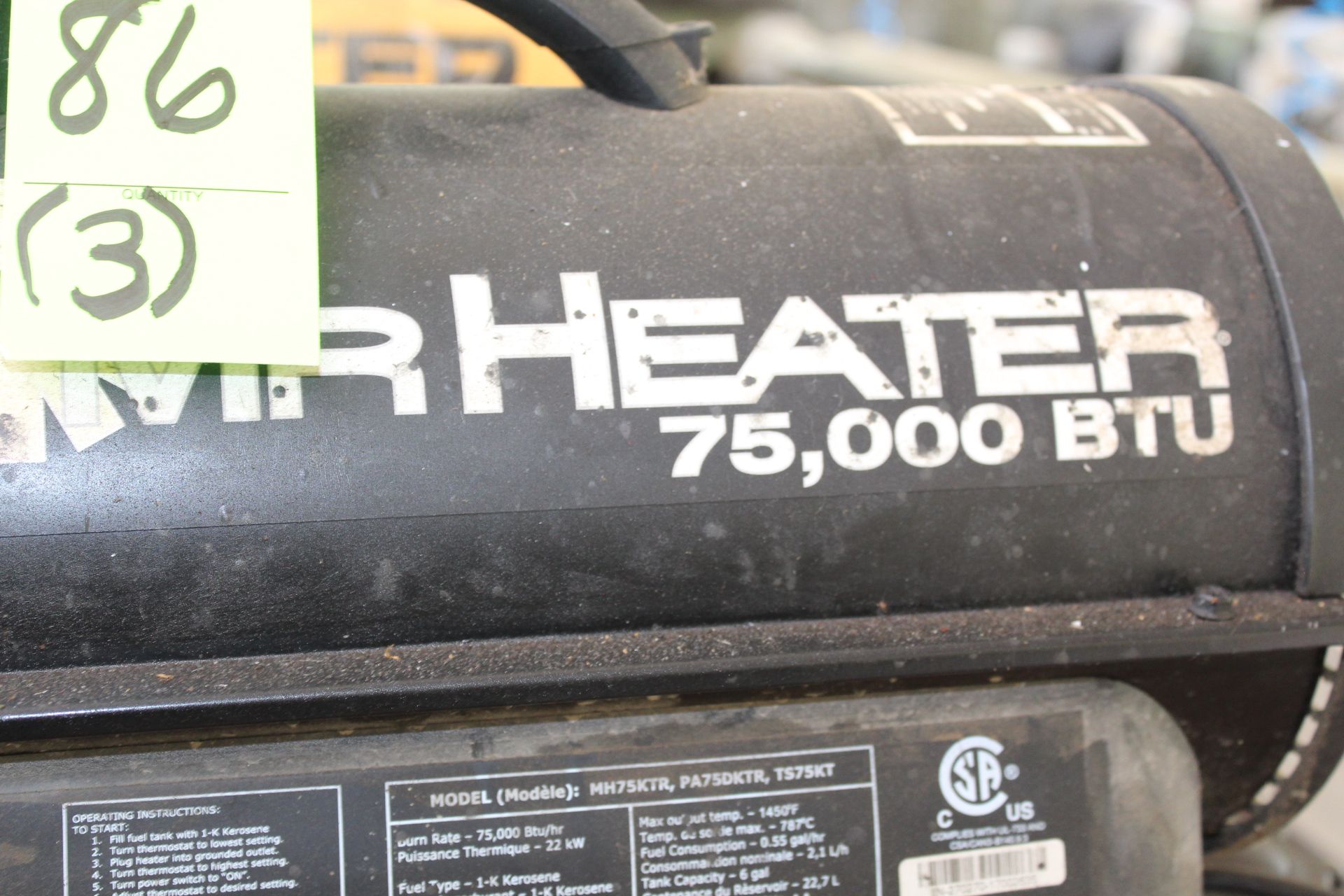 (3) Kerosene Shop Heaters; Mr. Heater, Master, Heat Stream - Image 2 of 4