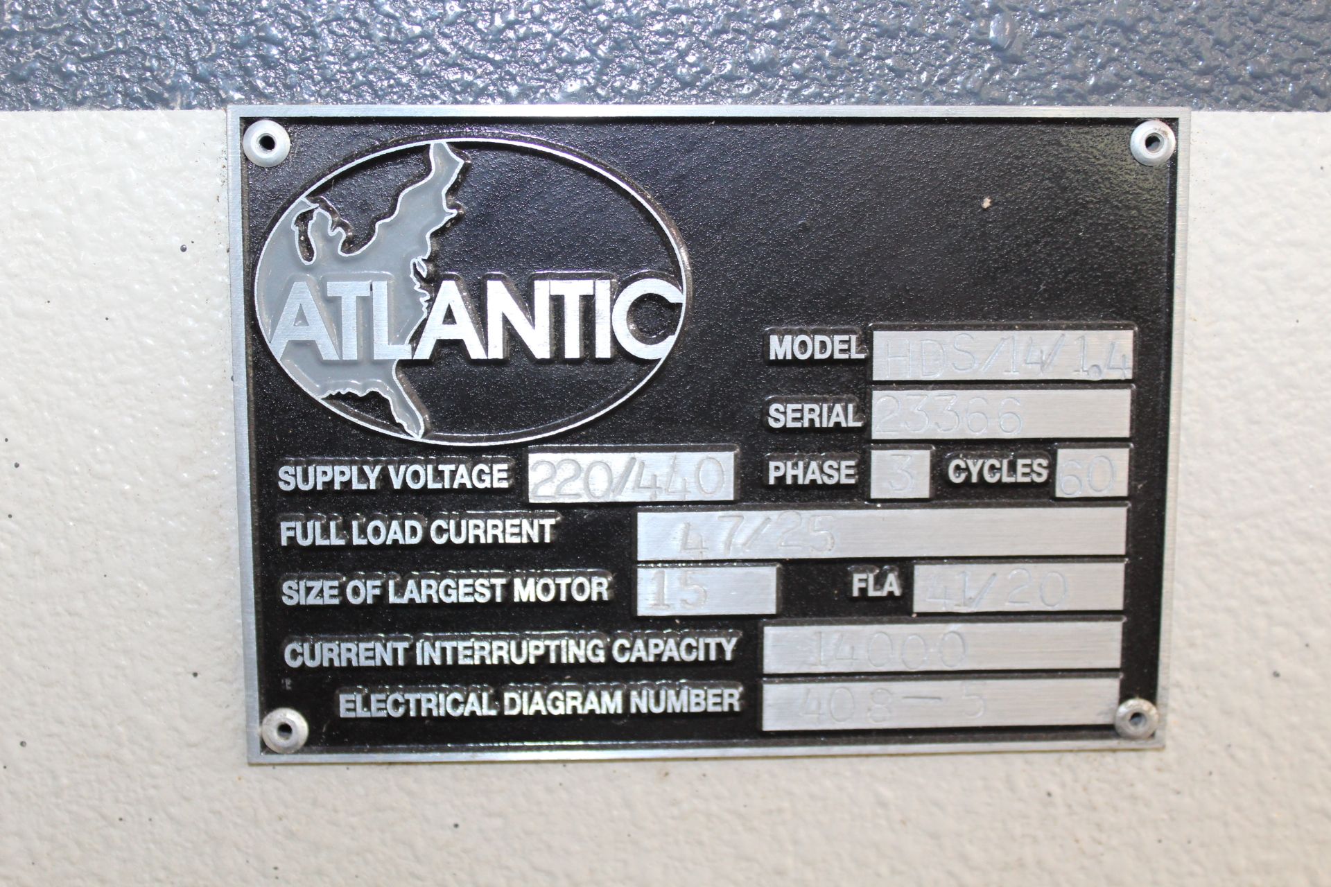 2017 Atlantic Haco HDS-14-1/4” Hydraulic Shear, S/N 23366, with SC100 T Controller - Image 4 of 11