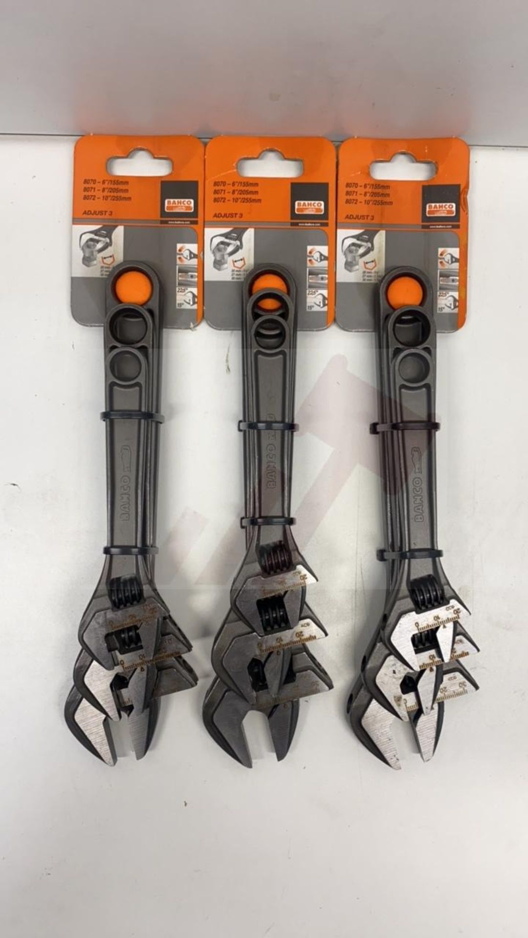 3 x Bahco XMS21ADJ3 3pc 80 Series Adjustable Wrench Sets