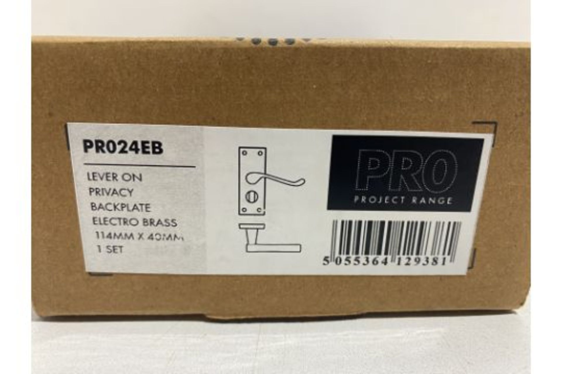 4 x Zoo Hardware PRO24EB Lever On Privacy Backplate - Image 2 of 3