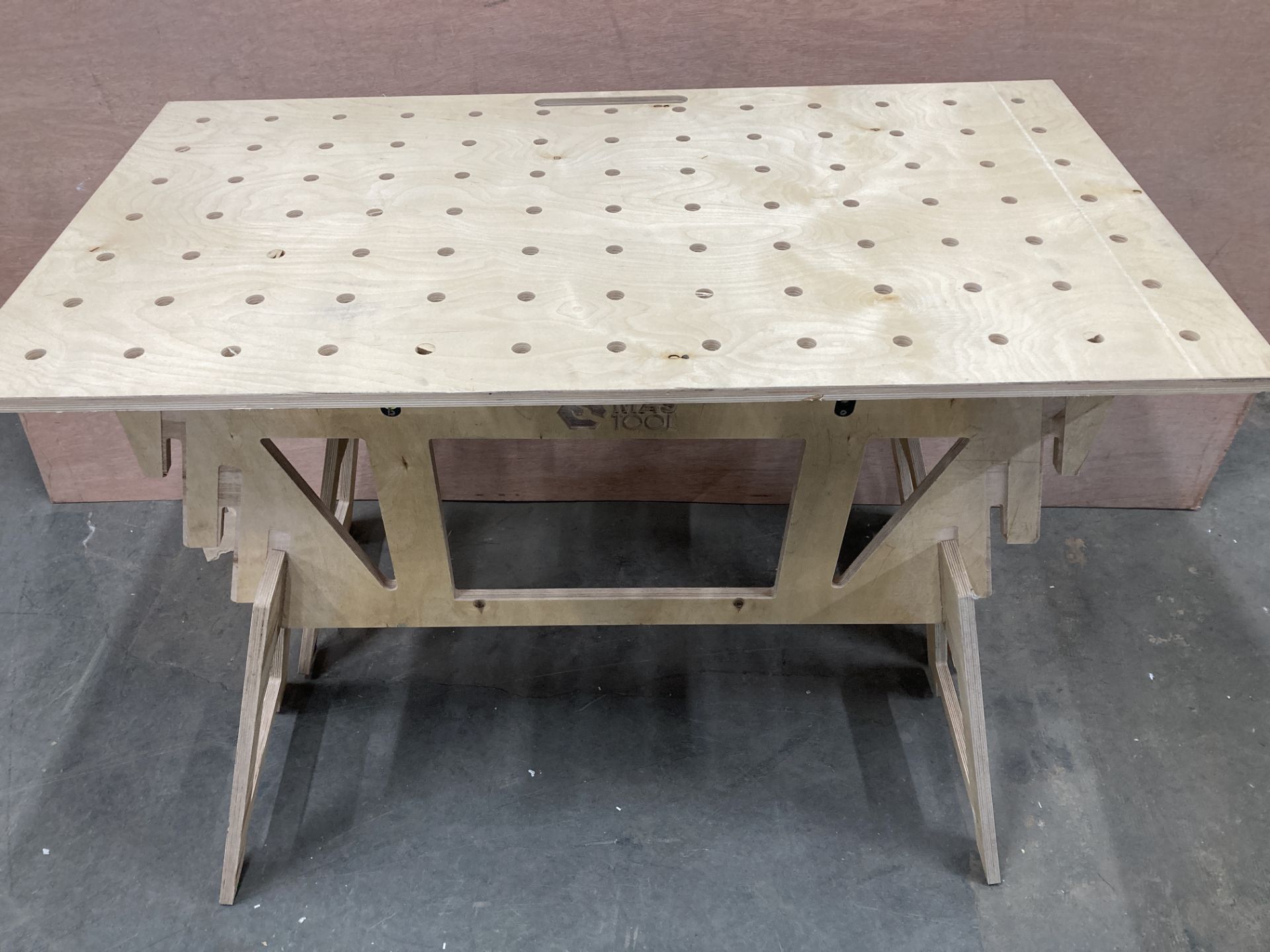 Mastool Wooden Aframed Workbench, 94cm x 72cm x 130cm w/ Spare Workbench Top - Image 2 of 4