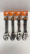 4 x Bahco XMS21ADJ3 3pc 80 Series Adjustable Wrench Sets