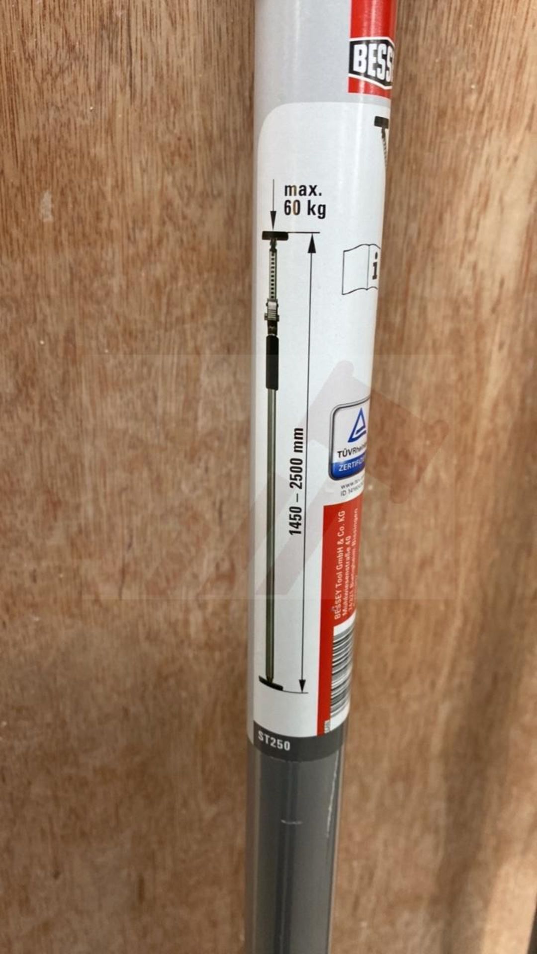 2 x Bessey BE207517 ST250 1450 - 2500mm Telescopic Drywall Support - Image 2 of 4