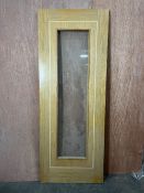 Clear Glazed Unfinished Interior Door W/ Bevel Edged Glass | 1984mm x 764mm x 35mm