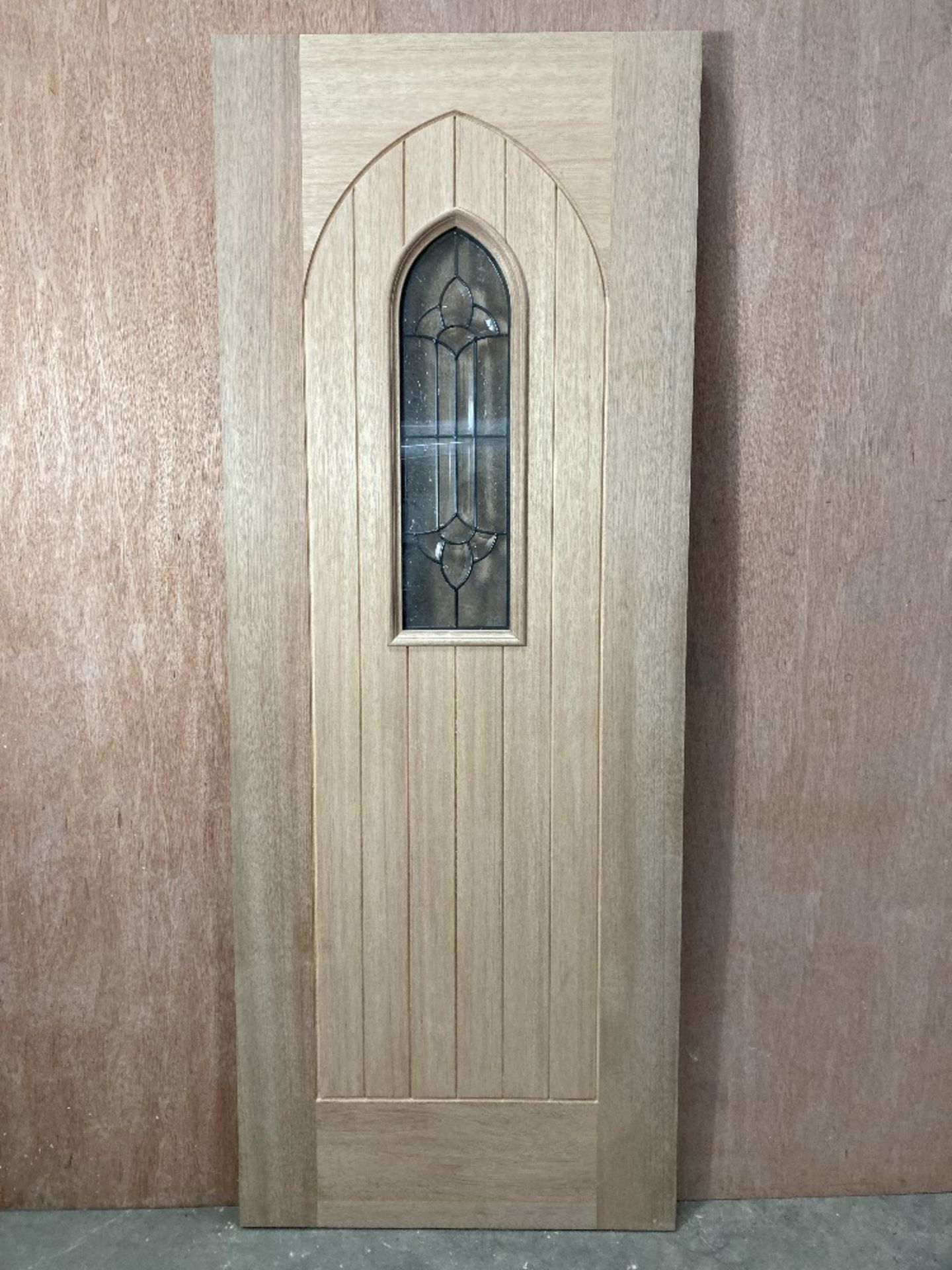 Unfinished External Door W/ Decorative Glass | 1982mm x 761mm x 44mm