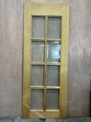 Clear Glazed Unfinished Interior Door W/ Bevel Edged Glass | 1982mm x 767mm x 35mm