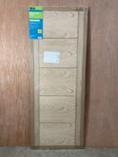 2 x Cheshire Mouldings 5-Panel Unfinished Oak Door | 1981mm x 762mm x 35mm