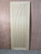 Unfinished Patterned Door W/ Pre-Cut Hinge & Handle Profiles | 1980mm x 760mm x 35mm