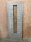 Pre-Finished Clear Glazed Light Grey Internal Door | 1981mm x 762mm x 35mm