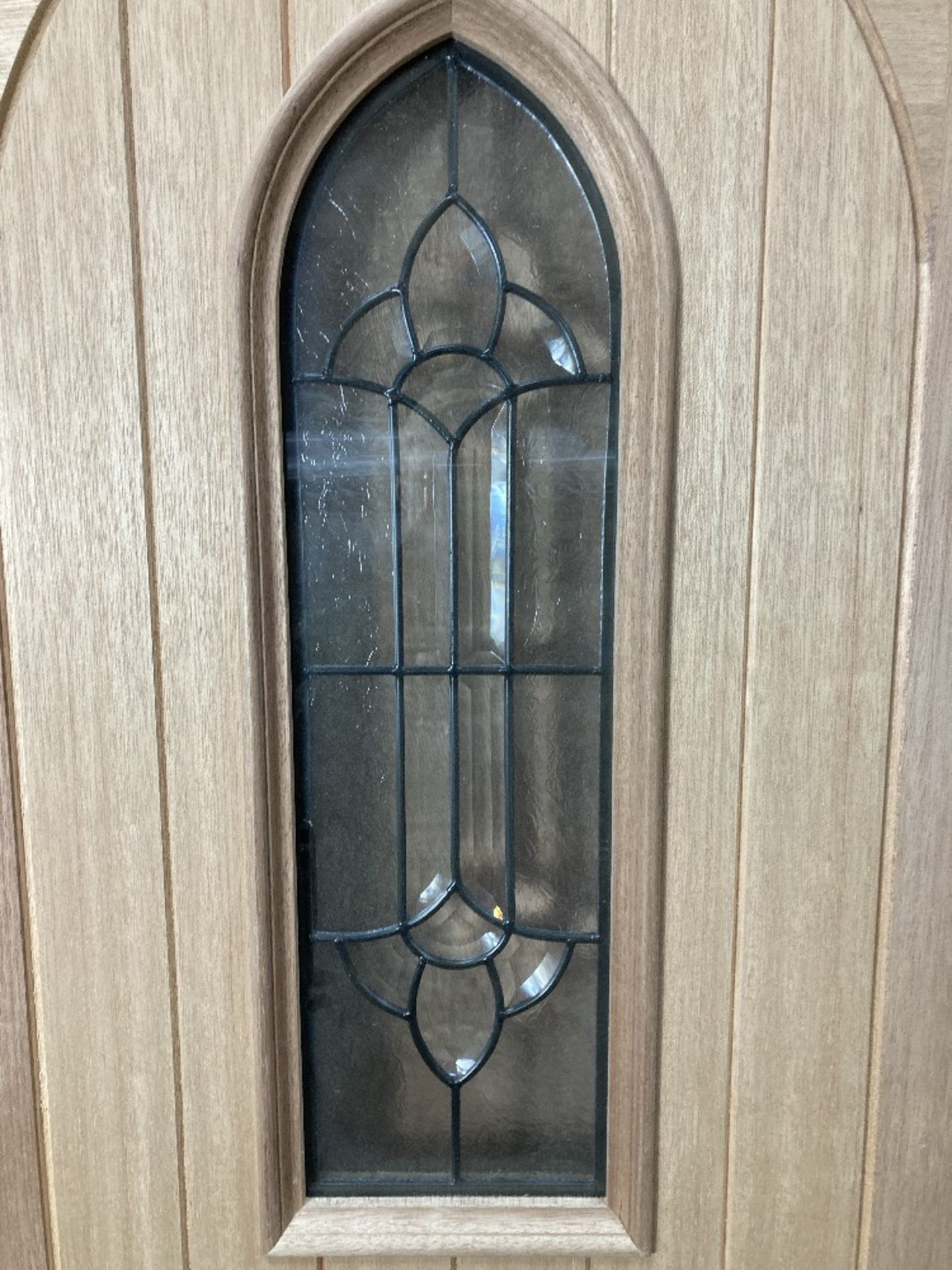 Unfinished External Door W/ Decorative Glass | 1982mm x 761mm x 44mm - Image 2 of 2