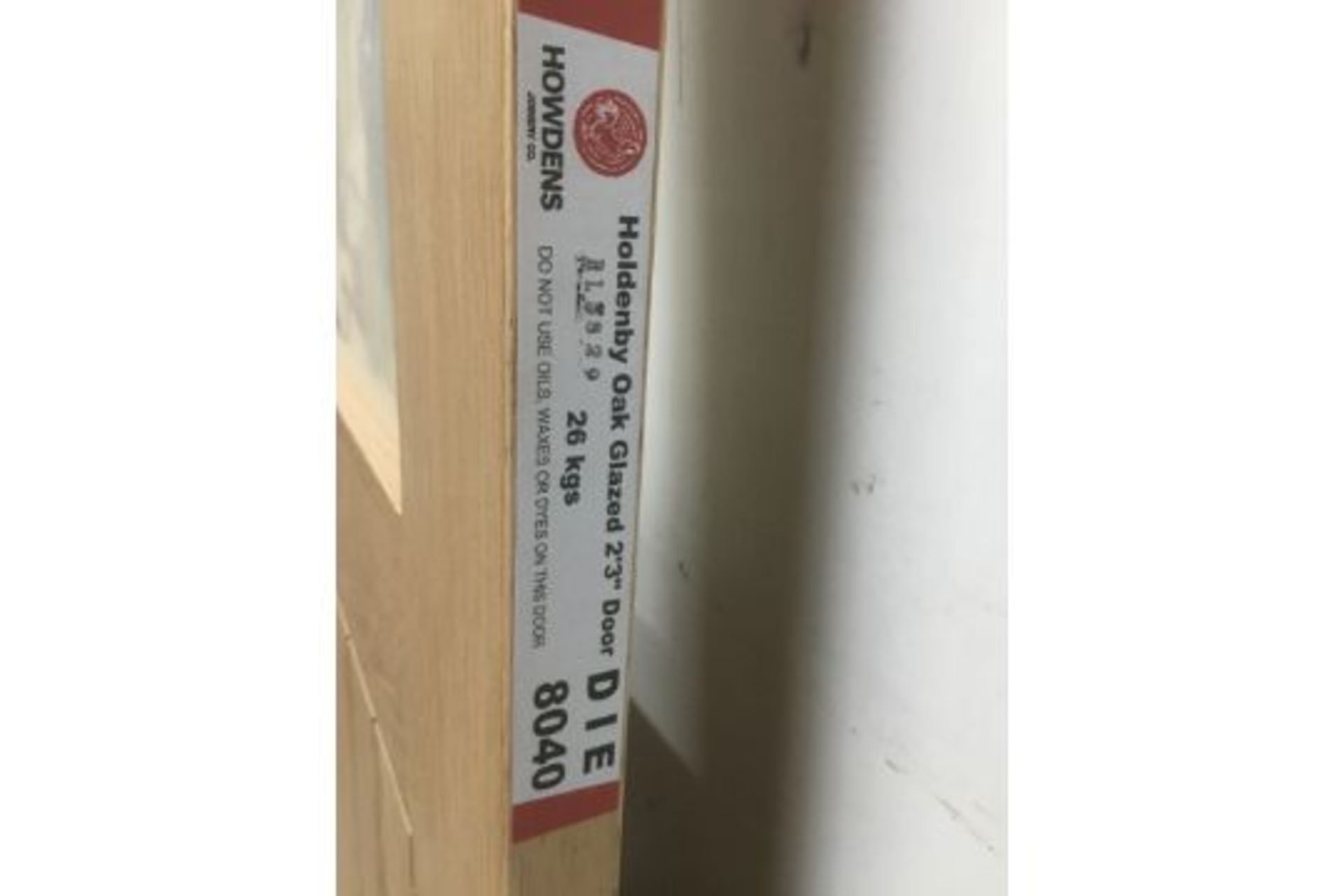 Howdens Holdenby Oak Clear Glazed Interior Door | 1982mm x 686mm x 35mm - Image 2 of 2