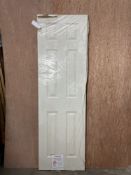 Premdor white Unfinished 6 Panel Internal Door | 1984mm x 610mm x 35mm